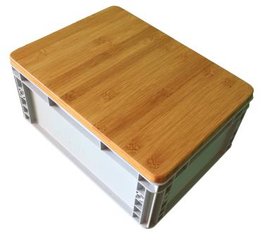 Bambus - Deckel für Euroboxen / AUER-Boxen (40x30 cm / 60cmx40cm)